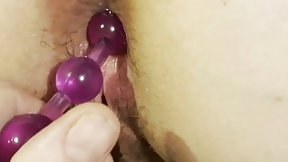 anal beads video: Anal beads close up
