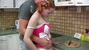 redhead teen video: Fantastic German redhead makes her pussy happy