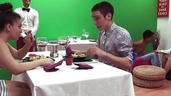 spanish big ass video: Hunged Naked Guy Wants To Cum Over Sex Chubby Legs At The Dinner Orgy