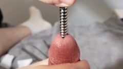 urethra video: Urethra Dilation with Sounding & Cumshot with Foley Catheter, Pee Drinking