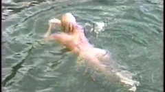 swimming video: Couple enjoying yacht ride then swimming outdoor lovely