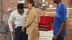 british amateur wife video: British Housewife pays two BBC repairers in kind