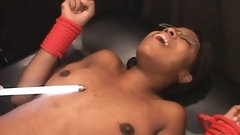 electrified video: Hottie Black Chick Electrified and Gagged