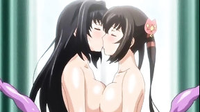 lesbian hentai video: Japanese hentai coeds hard tentacles sex
