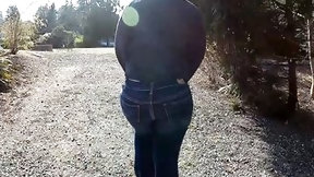 whaletail video: Milf Huge Booty Whale Tail Outside