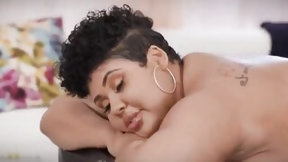 ebony video: simone richards masseur sneaks a glory hole pussy snack in hd 3