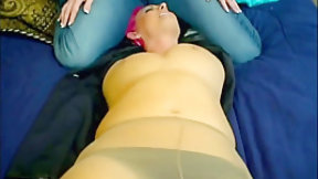 tickling video: Stewardess nylon tickle