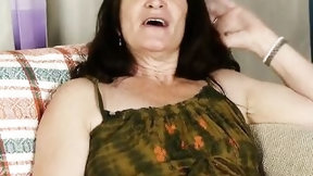 dirty talk video: Hot grandmother talks filthy and fucks her soaking soak twat