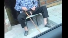 aged arab video: Old Arabic Grandpa Playing with his cock