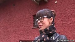 public sex video: Fake agent fucking in public