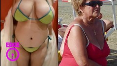 beach video: Huge Granny Tits Jerk Off Challenge To The Beat #5