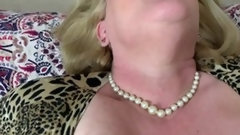 british mature video: Big Tit Hot Mature Step Mom in Stockings gives Blow Job and fucks POV
