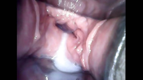 speculum video: Speculum observation during continuous vaginal creampie