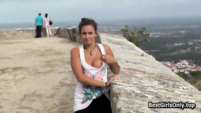 tourist video: Young Couple Tourists Sex Inside Public Monuments Voyeur
