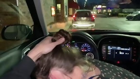 throat video: Wife Sharing , in Public CUM DOWN THROAT ???? with Extra Meat ???? fast food drive thru got caught