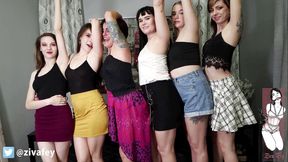 armpit video: Ziva Fey - Armpit display with Larz, Skye, Mewchii, Jurnee, and Ruby