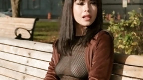 japanese in public video: Naughty Asian milf Julia solo masturbation close up
