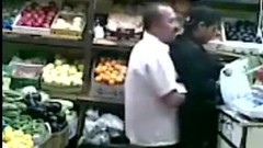 arab mature video: At the market with my wife