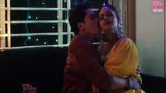 indian kissing video: Guys' cocks slide into aroused twats of Indian babes
