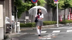 asian teen video: Alluring Japanese babe gets treated like a slut in public