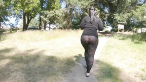 see through video: Milf Big Ass Outdoor Park