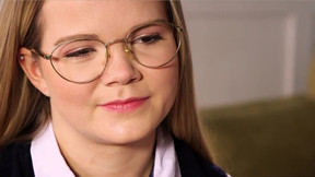 pussy video: Nerdy schoolgirl called Lexi gets slammed on the couch