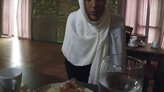 arab money video: Muslim grandma Hungry Woman Gets Food and Fuck