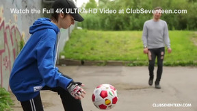 soccer video: Teen likes soccer more than dick