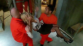 jail video: Sexy Blonde Prison Warden with Big Tits gets Gangbanged by Horny Inmates