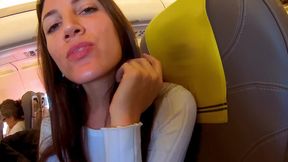 airplane video: Kinky Amateurs Joining Mile High Club - Public Oral Sex