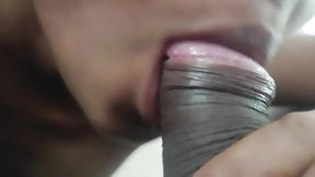 indian girlfriend video: Young Indian 18 Teen Giving Blowjob Gets Cum In Mouth and Tits