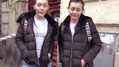 ethnic video: Pretty Polish Twins Devour Giant Uncircumcised DICK