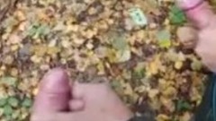 forest video: two dicks cum in forest