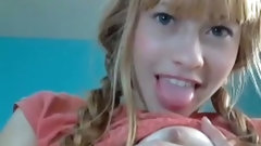 cunt video: Naughty cutie strokes her appetizing ass in front of a web camera
