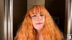 redhead video: Red Haired Thot plays into the restroom while the dude is at work - Anal sex