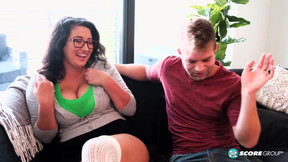 hooters video: curvy MILF Christy Sparks and Her Sister's Boyfriend