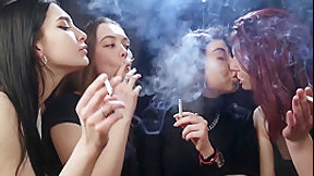 smoking video: Smoking Kisses Party With 4 Girls