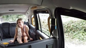 taxi video: Stunning blonde pays for taxi ride with blowjob and sex