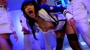 tugjob video: Incredible breasty asian Reiko Kobayakawa in real gangbang performance