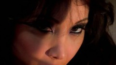 asian babe video: Petite asian Katsuni with explosive facial on her pretty face