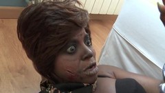 parody video: Interracial fucking with an ebony slut and a large white dick