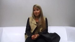 casting video: Blonde coed Eliska hot casting