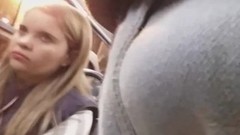 brazilian voyeur video: Russinha malvada demais olha piroca no busao