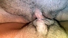 lesbian orgasm video: Mature pussy orgasm up close