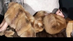 fur video: Sasha is so nympho in that red fox fur