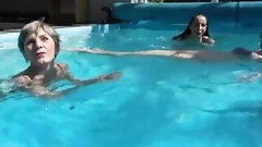 cougar video: Drilled up Granny Pool Fuckfest