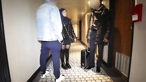 arab hotel video: Iranian hijab Nadja getting anal boned into the bathroom and