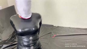 wrapped bondage video: 8 layers hood Under Bondage orgasm