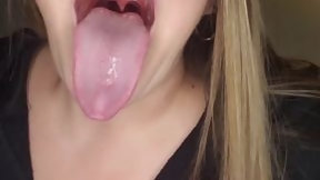 drooling video: Mandie Maytag's Spitting Long Tongue with Light Choking