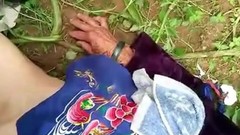 asian granny video: chinese granny in nature